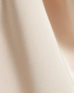 Cream Satin Halter Neck Top