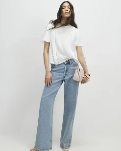 Cream Scallop T-Shirt
