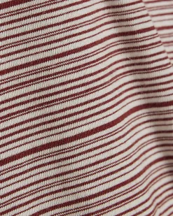 Cream Short Sleeve Stripe Twist Front T-shirt