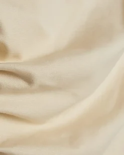 Cream Sleeveless Ponte Drape Top