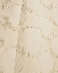 Cream Spot Fringe Longline Duster Coat
