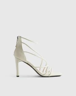 Cream Strappy High Heel Sandals