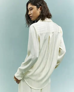Cream Stripe Blouse