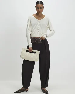 Cream V Neck Cardigan