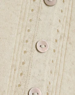Cream V Neck Cardigan