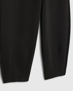 Girls Black Barrel Leg Trousers