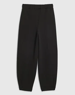 Girls Black Barrel Leg Trousers