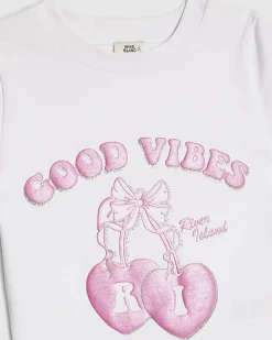 Girls Black Bow Good Vibes Tracksuit Set