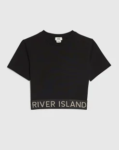 Girls Black Cut Out Top