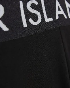 Girls Black Logo Waistband Mini Shorts