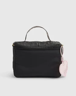 Girls Black Nylon Script Lunchbox