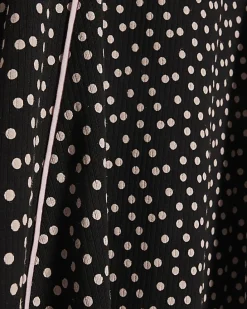 Girls Black Polka Dot Cut Out Dress