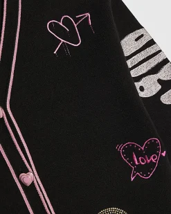 Girls Black Sassy Era Cardigan