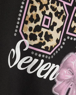 Girls Black Six Seven 67 Boxy Top