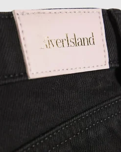 Girls Black Wide Leg Jeans
