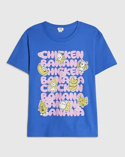 Girls Blue Chicken Banana T-Shirt