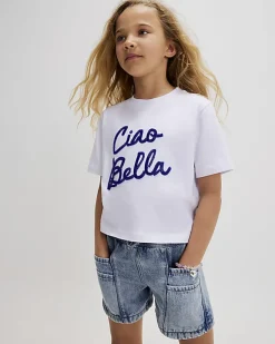 Girls Blue Denim Pyjama Style Shorts