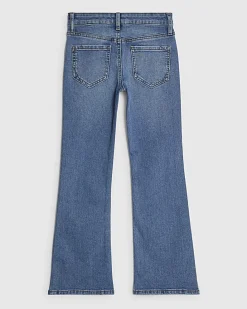 Girls Blue Flared Keyring Jeans