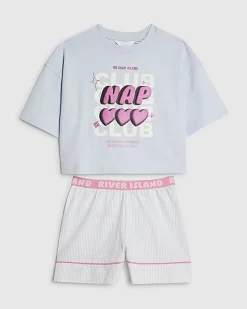 Girls Blue Nap Club Pyjama Set