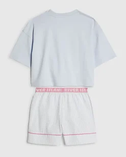 Girls Blue Nap Club Pyjama Set