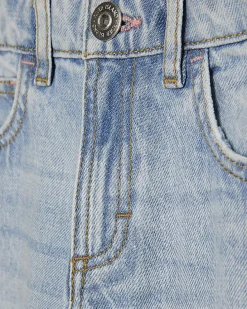 Girls Blue Ripped Straight Jeans