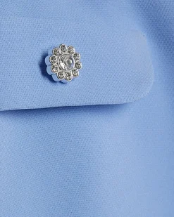 Girls Blue Scallop Skirt Set