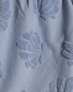 Girls Blue Shell Print Towelling Set