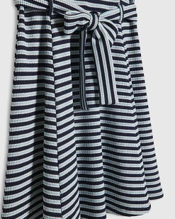Girls Blue Stripe Dress