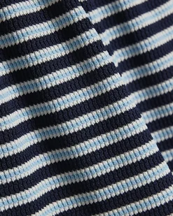 Girls Blue Stripe Polo Shirt And Skirt Set