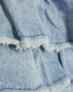 Girls Blue Tiered Skirt