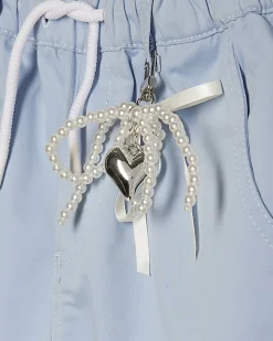 Girls Blue Twill Keyring Cargo Trousers