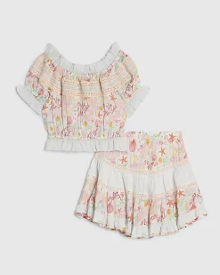 Girls Blue Under The Sea Skirt Set