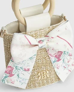 Girls Brown Cabbages and Roses Bucket Bag