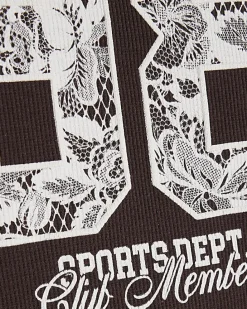 Girls Brown Lace 98 Number T-Shirt