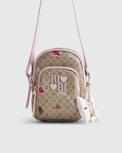 Girls Brown Lips Ladybird Cross Body Bag