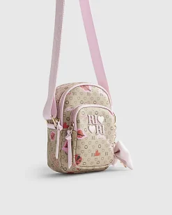 Girls Brown Lips Ladybird Cross Body Bag