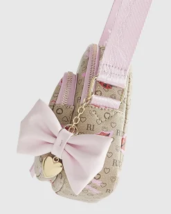 Girls Brown Lips Ladybird Cross Body Bag