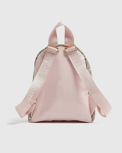 Girls Brown Monogram Bow Backpack
