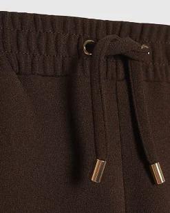 Girls Brown Wide Leg Bow Trousers