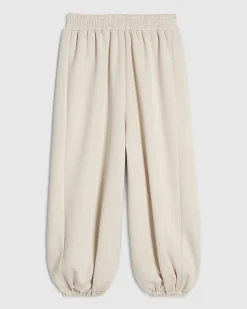Girls Cream Balloon leg Trousers