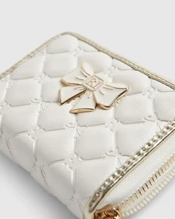 Girls Cream Bow Purse