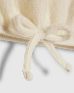 Girls Cream Cosy Bubble Hem Tie Sweatshirt