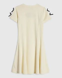 Girls Cream Cut Out Dress
