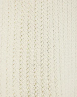 Girls Cream 3D Bow Knitted Tank Top