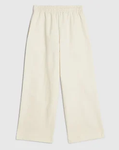 Girls Cream Lace Trim Trousers