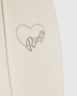 Girls Cream Premium Kickflare Trousers