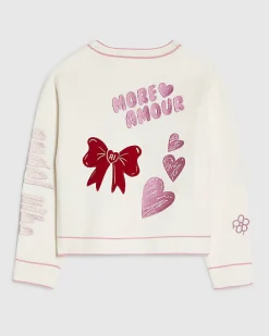 Girls Cream Sassy Era Cardigan
