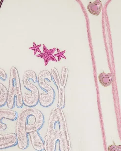 Girls Cream Sassy Era Cardigan