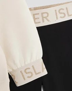 Girls Cream Split Back RI Sweatshirt Set