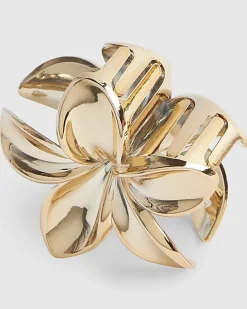 Girls Gold Flower Hair Claw Clip